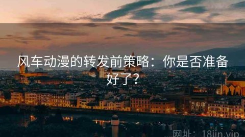风车动漫的转发前策略：你是否准备好了？