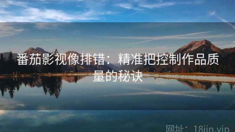 番茄影视像排错：精准把控制作品质量的秘诀