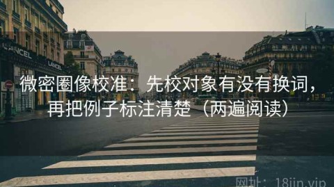 微密圈像校准：先校对象有没有换词，再把例子标注清楚（两遍阅读）