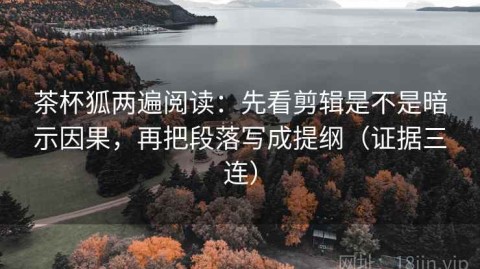 茶杯狐两遍阅读：先看剪辑是不是暗示因果，再把段落写成提纲（证据三连）