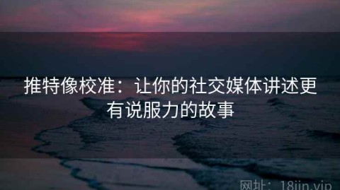 推特像校准：让你的社交媒体讲述更有说服力的故事