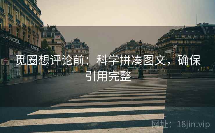 觅圈想评论前：科学拼凑图文，确保引用完整