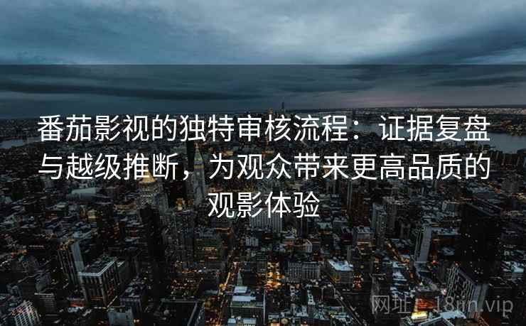 番茄影视的独特审核流程：证据复盘与越级推断，为观众带来更高品质的观影体验