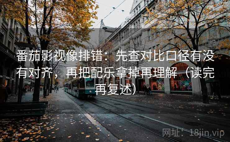 番茄影视像排错：先查对比口径有没有对齐，再把配乐拿掉再理解（读完再复述）