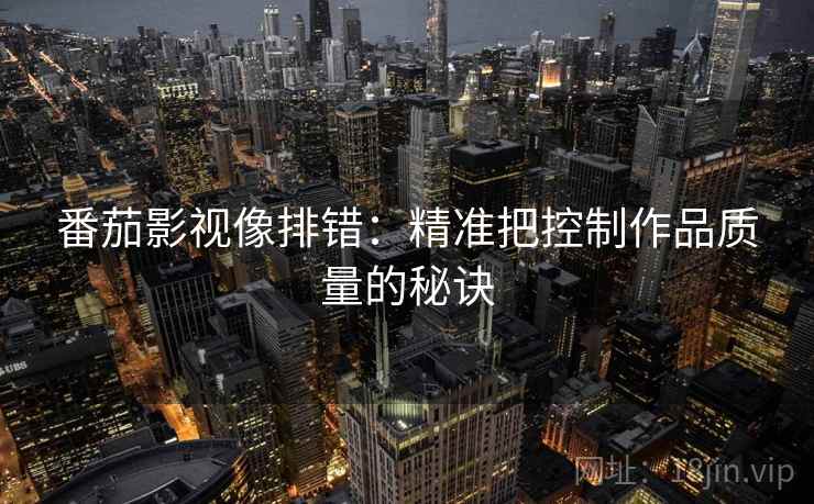 番茄影视像排错：精准把控制作品质量的秘诀